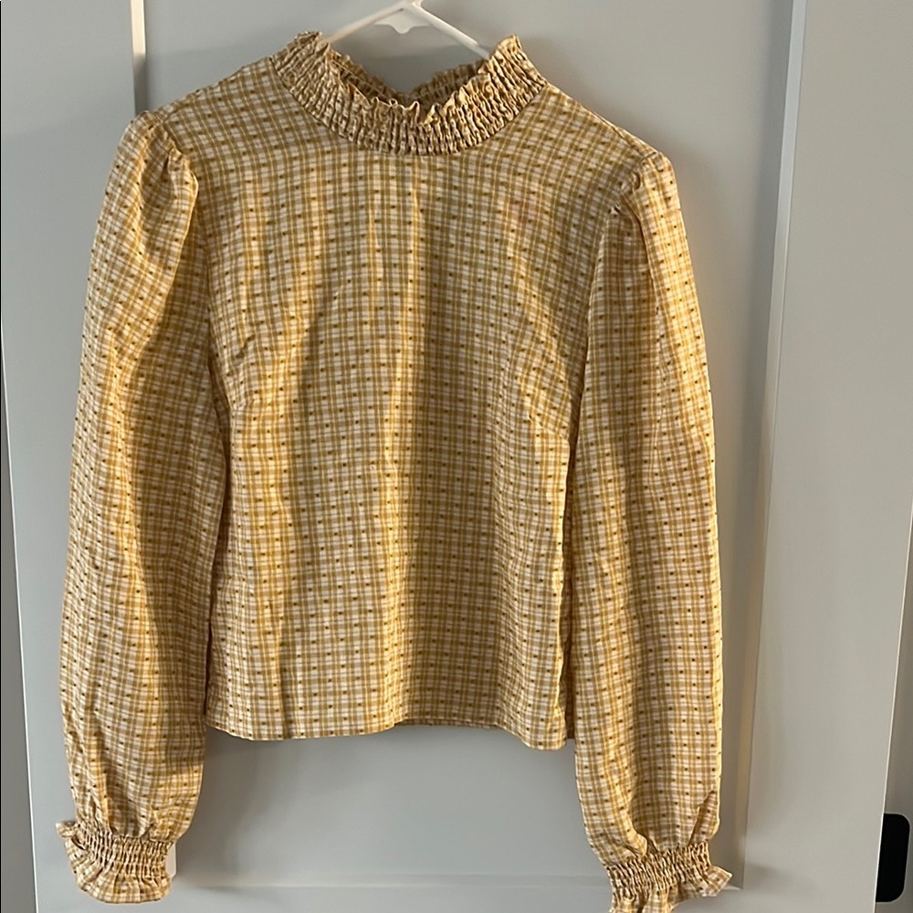 Yellow Plaid Women's Top